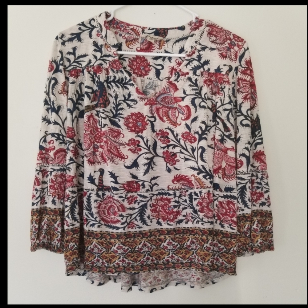 Lucky Brand Flowy Boho Style TopSize Medium